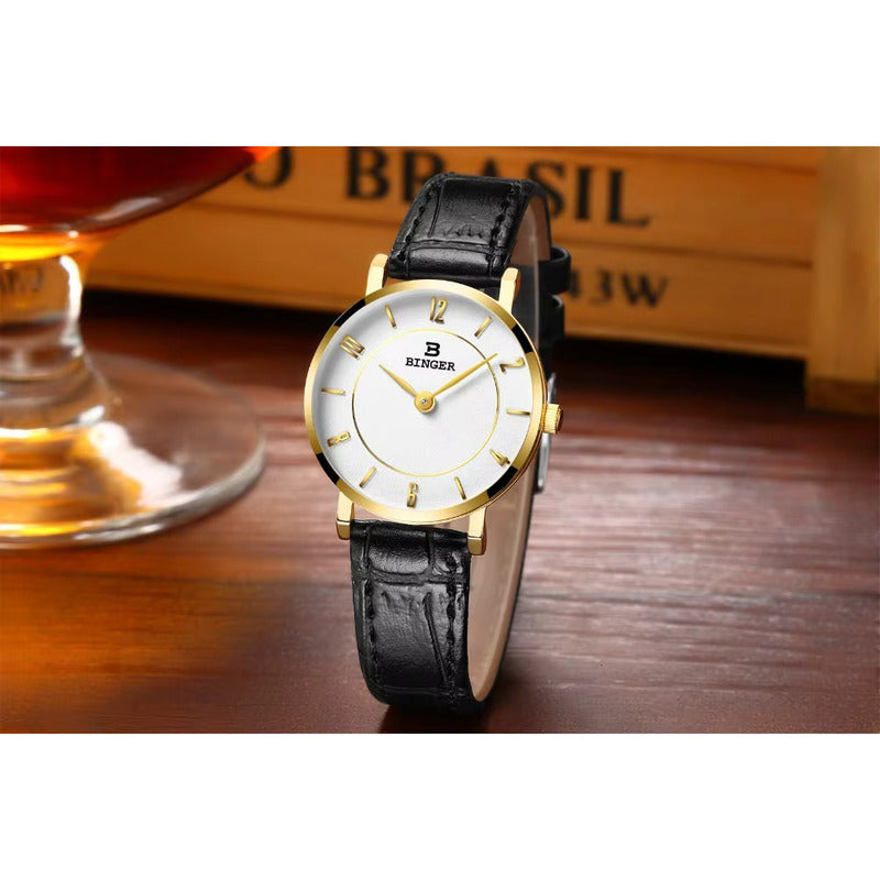 Reloj Binger B-9013g Unisex Correa Cuero