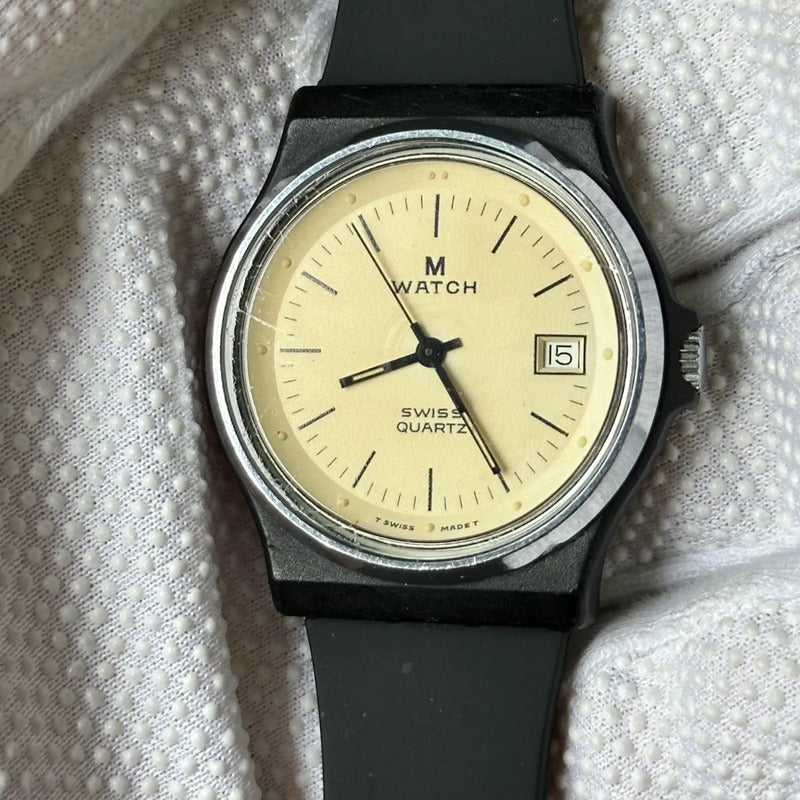 Reloj Mondaine Swiss Quartz Hombre Año 1989 Minimalista Raro