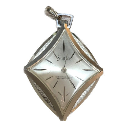 Reloj Colgante Sheffield Suizo Vintage A Cuerda Aluminio Raro