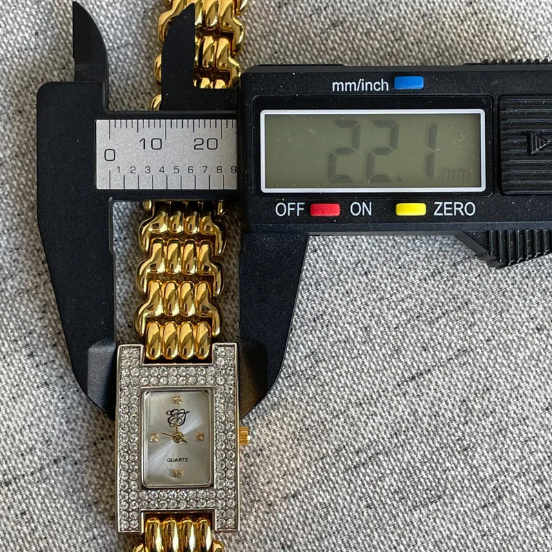 Reloj Joya Elizabeth Taylor Mujer Pavé Años 2000s Cristales