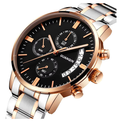 Reloj Guanqin Gs19053 Hombre Acero Resistente Al Agua