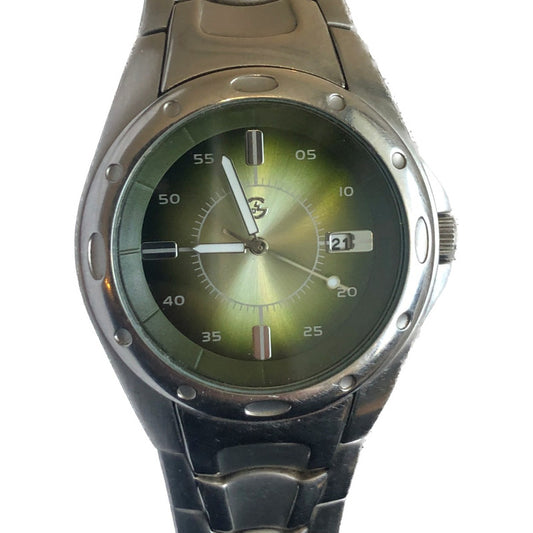 Reloj George Arena Hombre Vintage Fines 90s Dial Verde