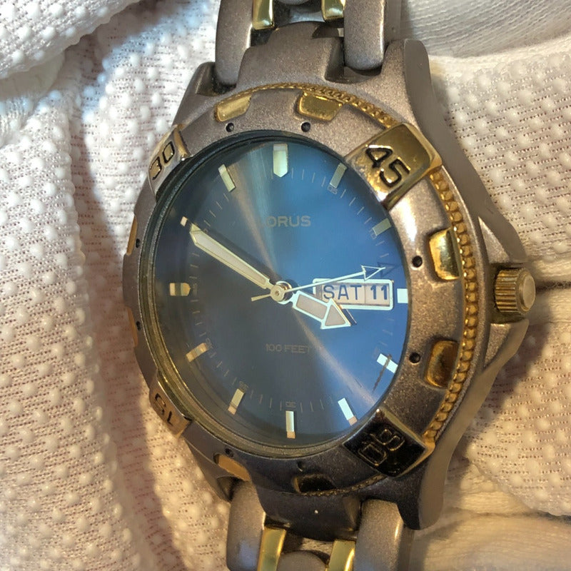 Reloj Lorus By Seiko Hombre Años 90´s Bicolor Day-date