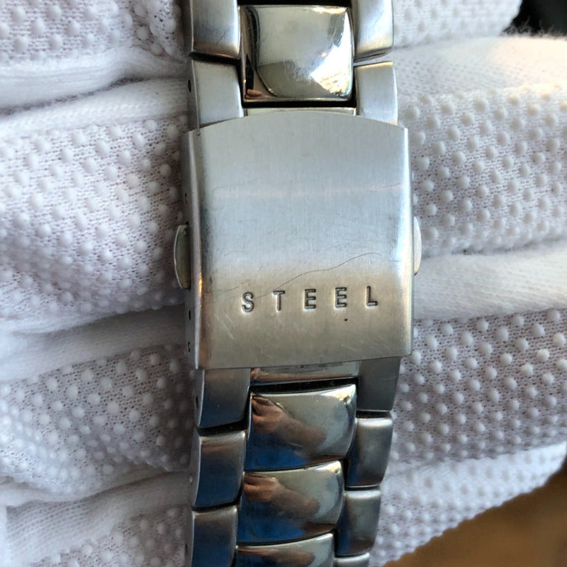 Reloj Guess Steel Hombre Inicios Años 2000 Sunburst Compacto
