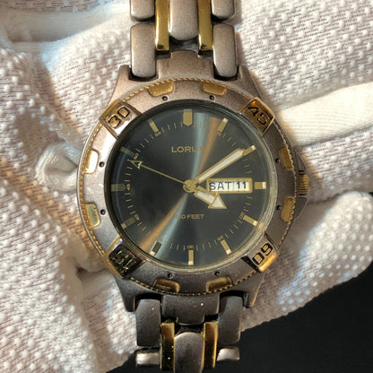 Reloj Lorus By Seiko Hombre Años 90´s Bicolor Day-date