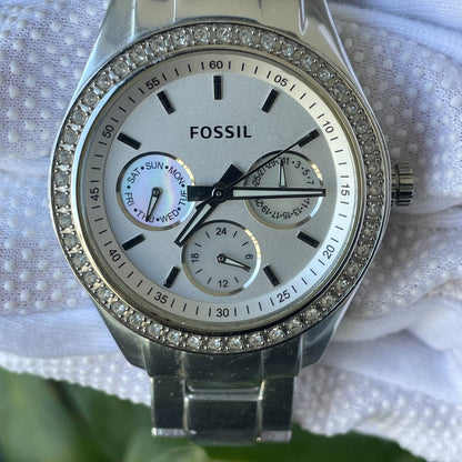 Reloj Fossil Mujer Año 2011 Aluminio Multifunción Cristales