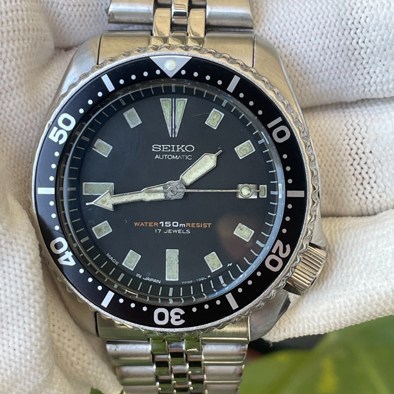 Reloj Seiko Hombre Año 1993 Diver Automático Negro 17J 7002