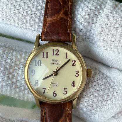 Reloj Timex Mujer Vintage 1997 Luz En Dial Pulsera Original