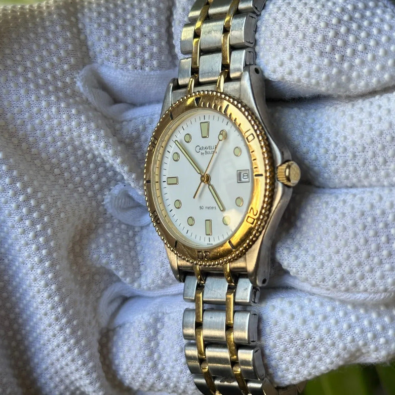 Caravelle By Bulova 1999 Hombre 37mm Twotone Sport-dress