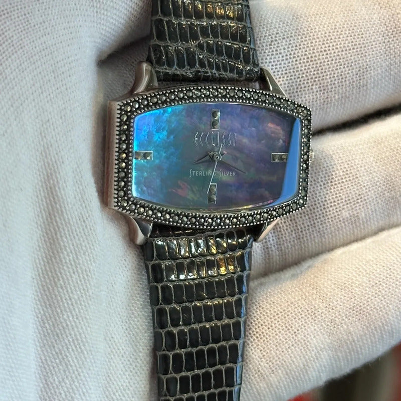 Reloj Ecclissi Nuevo Mujer 2000´s De Plata Nácar Policromático Raro