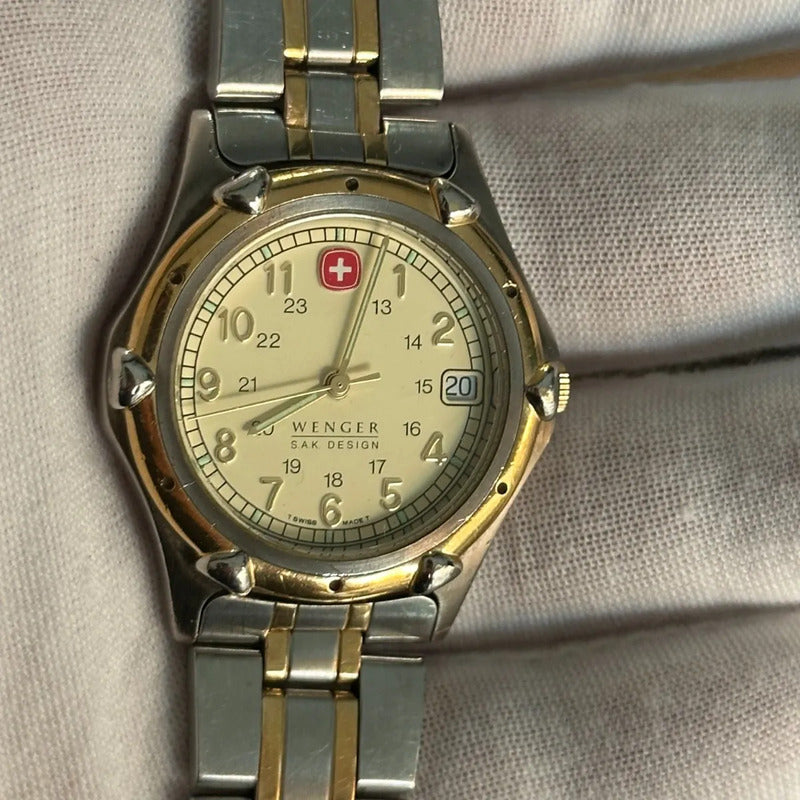 Reloj Wenger Swiss Army Hombre 1998 Field Militar Two Tone
