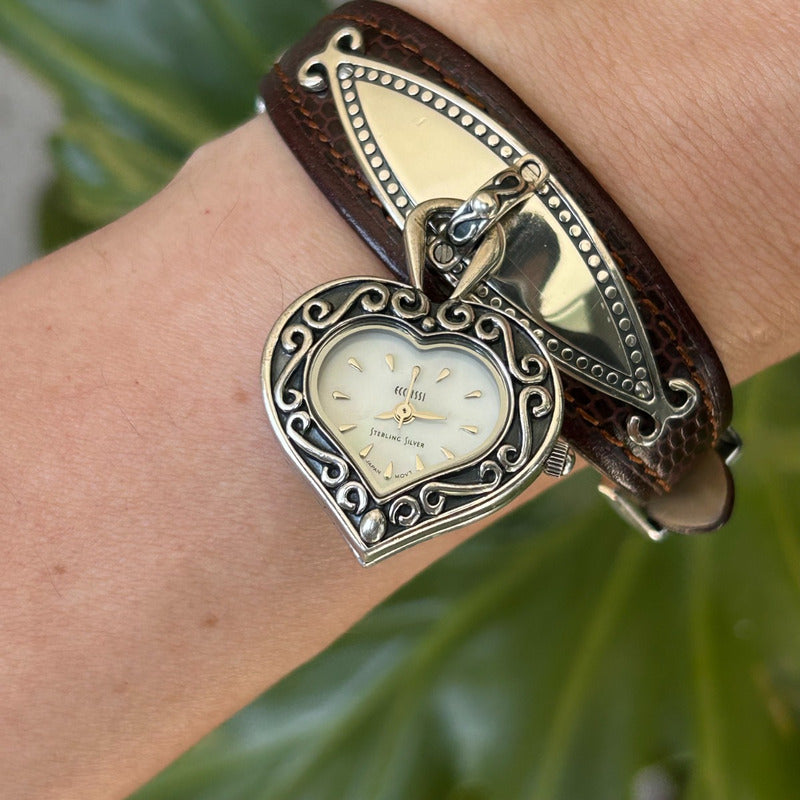 Reloj Pulsera Plata Auténtica Ecclissi 2004 Mujer Madreperla