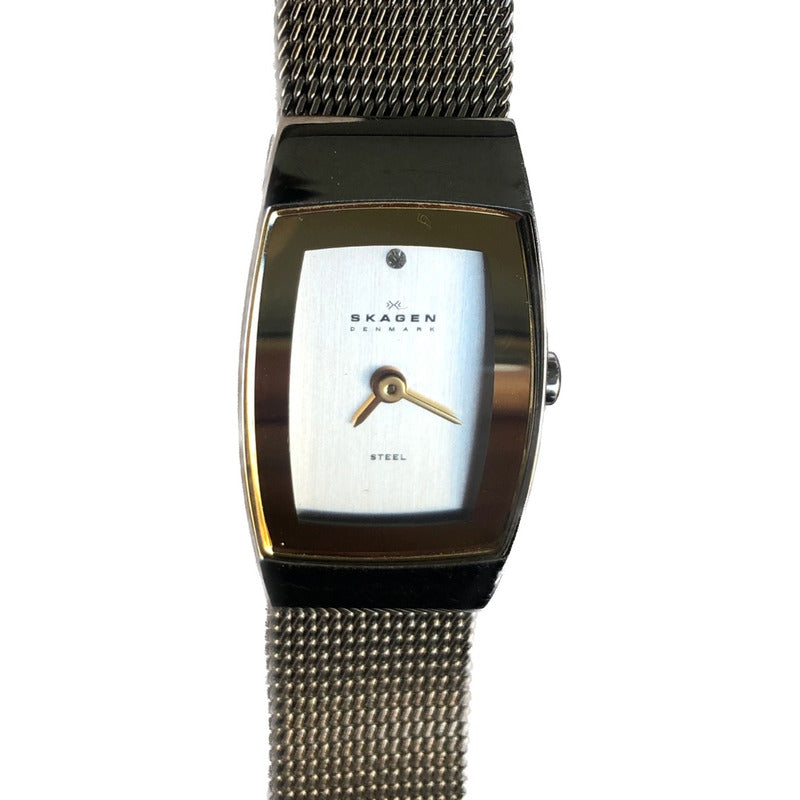 Reloj Skagen Mujer 2005 Acero Curvo Pulsera Milanesa Raro