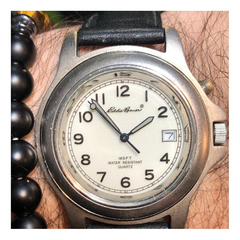 Reloj Eddie Bauer Vintage Hombre Botón Para Iluminar Dial