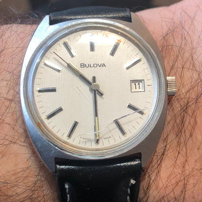 Reloj Bulova Hombre 1970 Suizo Cuerda Manual Leer Detalle