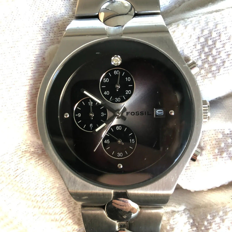 Reloj Fossil Arkitekt Cronógrafo Acero Año 2004 Degradé Escaso