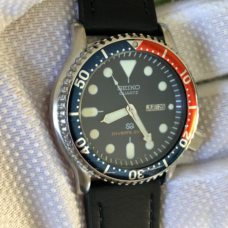 Reloj Seiko Hombre Vintage 1989 Diver Quartz Pepsi Un Ícono