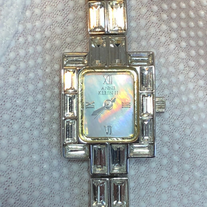 Reloj Anne Klein Ii Mujer Años 90´s Nácar Cristales Baguette