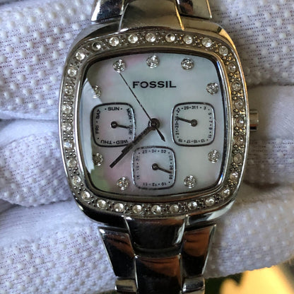 Reloj Fossil Mujer 2003 Madreperla Multifunción Escaso Leer