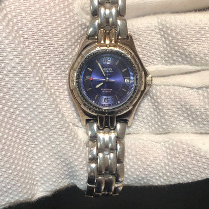 Reloj Guess Mujer Vintage Fines Años 90´s Dial Azul Metálico