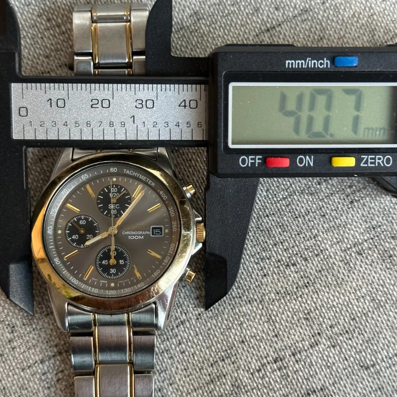 Reloj Seiko Cronógrafo 7T92 Hombre Original Vintage 1997 Taquímetro