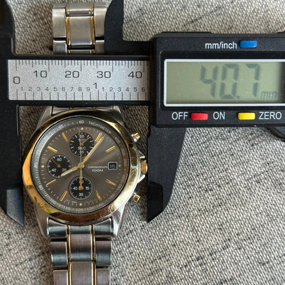 Reloj Seiko Cronógrafo 7T92 Hombre Original Vintage 1997 Taquímetro