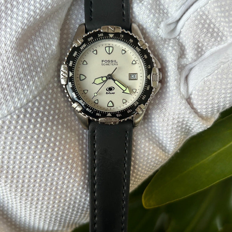 Reloj Fossil Hombre Año 2000 Dial Perlado Blue Serie