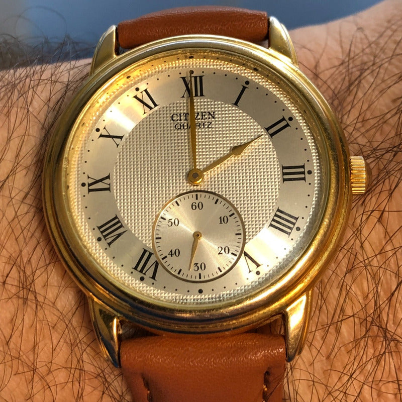 Reloj Citizen Hombre Año 1989 Vintage Dial Waffle