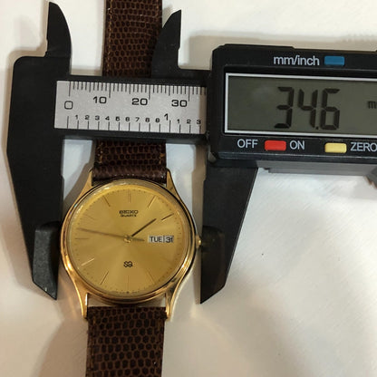Reloj Seiko Hombre Año 1986 Vintage Sunburst Dorado Sq