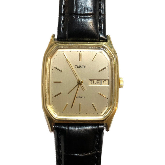 Reloj Timex Quartz Vintage Cuadrado Dress Con Día Y Fecha