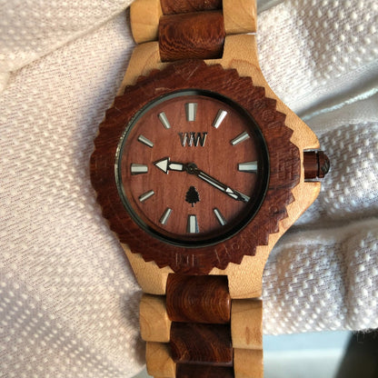 Reloj Wewood Hombre Madera Arce Y Caoba Año 2013 Florencia