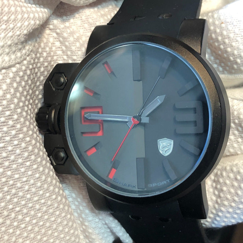 Reloj Shark Sport Hombre Año 2013 Negro Rojo 46mm