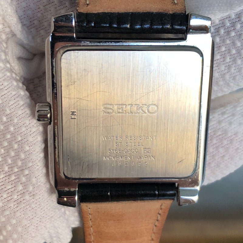 Reloj Seiko Multifunción Hombre Año 2006 Rectangular Japonés