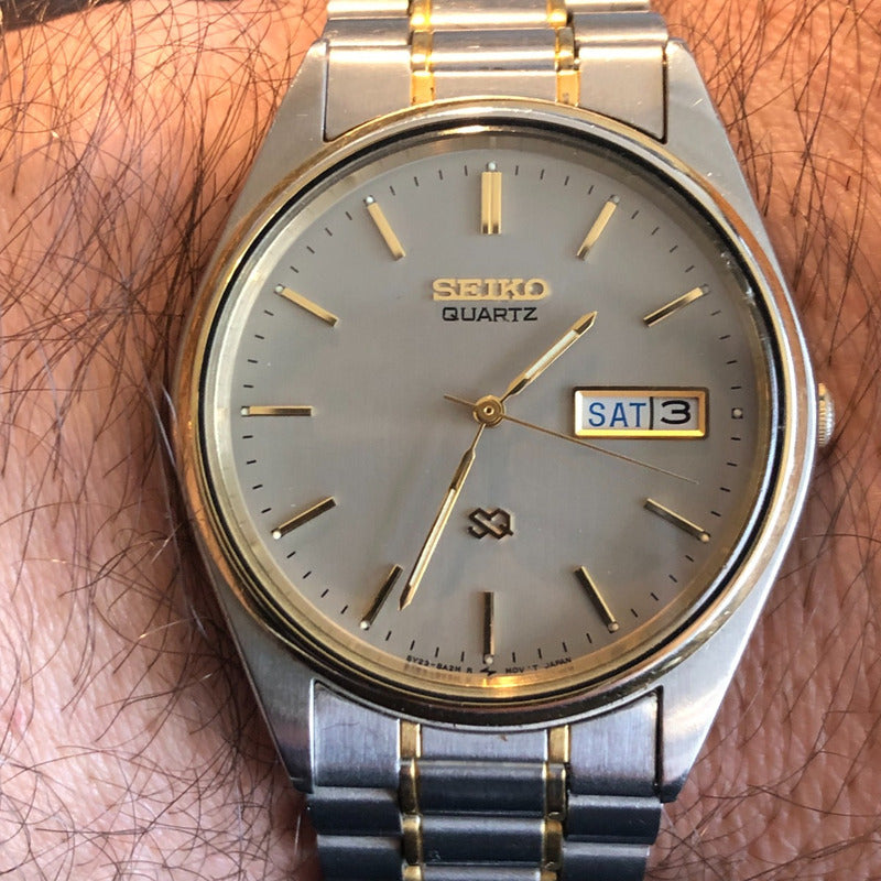 Reloj Seiko Hombre Vintage Año 1997 Two Tone Día-fecha Raro