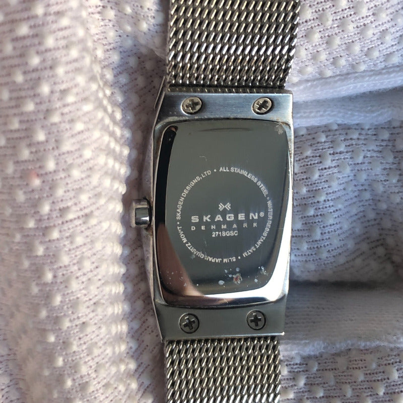 Reloj Skagen Mujer 2005 Acero Curvo Pulsera Milanesa Raro
