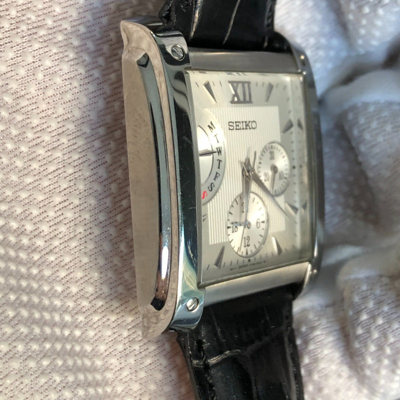 Reloj Seiko Multifunción Hombre Año 2006 Rectangular Japonés