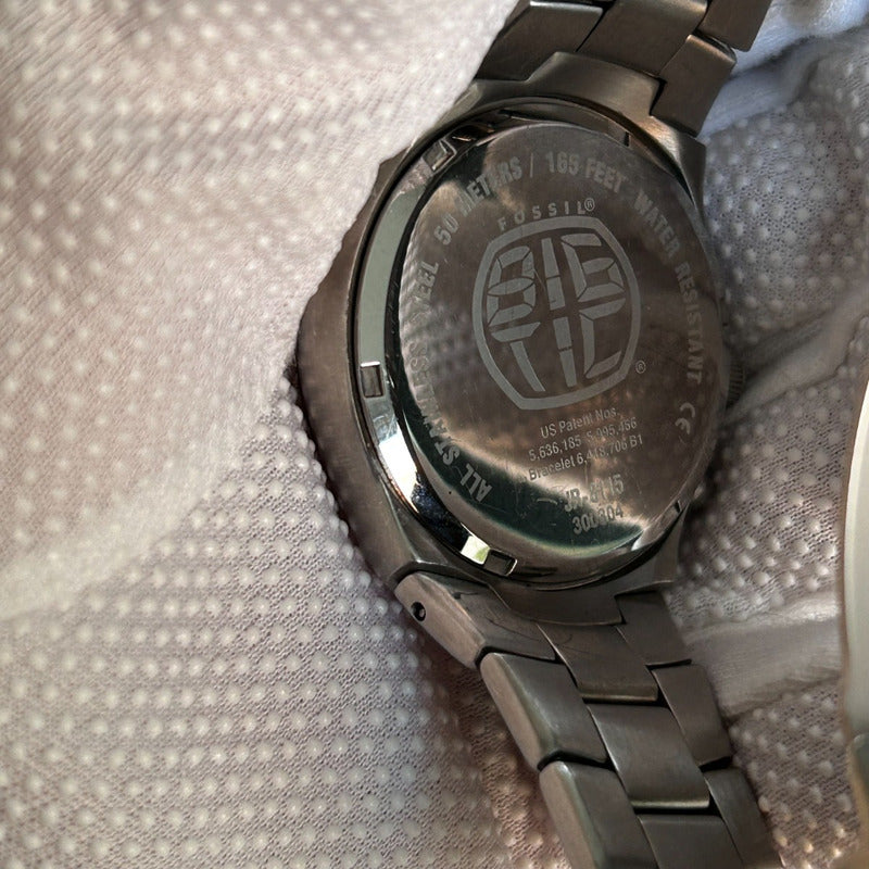 Reloj Fossil Hombre Año 2004 Único Diseño Fuego Bigtic