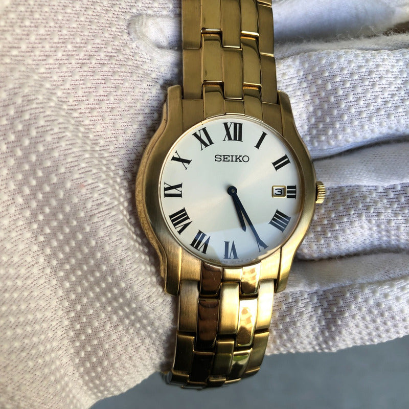 Reloj Seiko Hombre Año 2003 Números Romanos Y Esfera Limpia