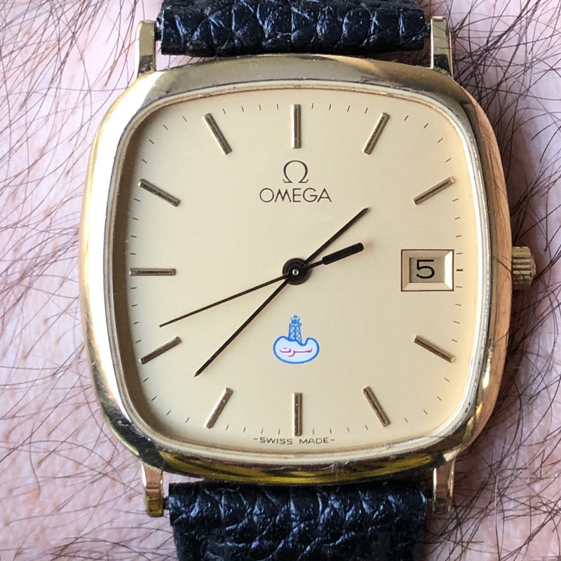 Reloj Omega Hombre Vintage 1991 De Ville Sirte Oil Oro 20mic