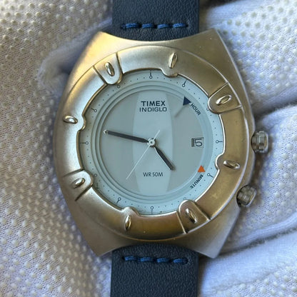 Reloj Timex Hombre Año 2001 Experimental Futurista Bisel Rotatorio