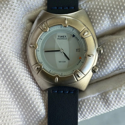 Reloj Timex Hombre Año 2001 Experimental Futurista Bisel Rotatorio