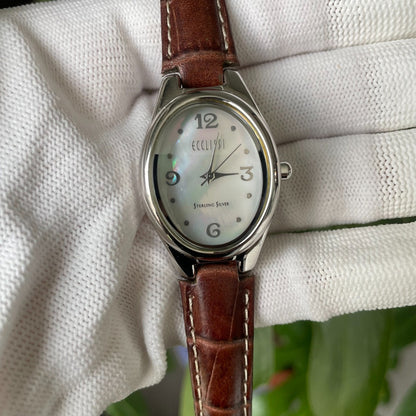 Reloj Plata 925 Ecclissi Mujer 2004 Dial Madreperla Cuarzo