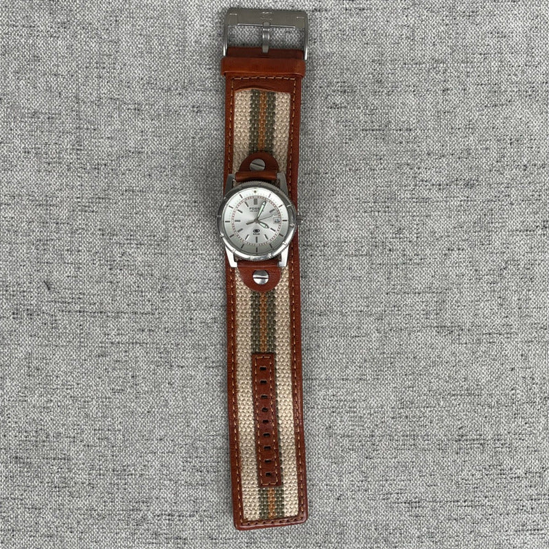 Reloj Fossil Unisex 2004 Correa Bund Serie Blue Lume Único