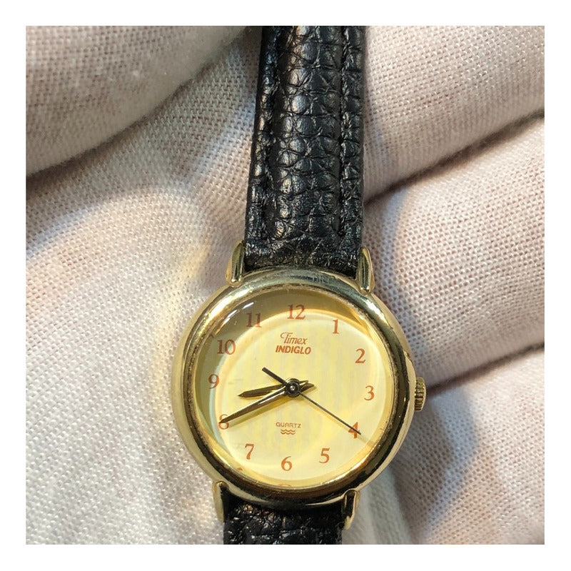 Timex Indiglo 1995 Mujer Modelo Escaso Dial Patrón Olas