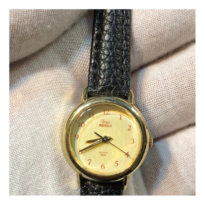 Timex Indiglo 1995 Mujer Modelo Escaso Dial Patrón Olas