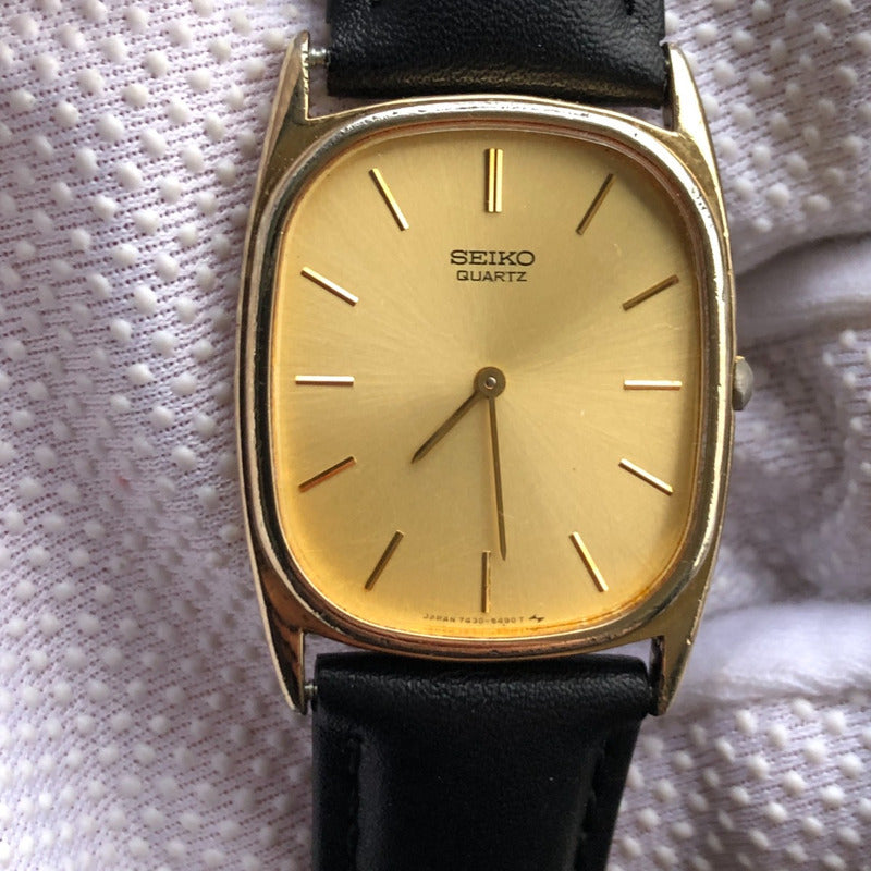 Reloj Seiko Hombre 1983 Dorado Ultraplano Minimalista Único