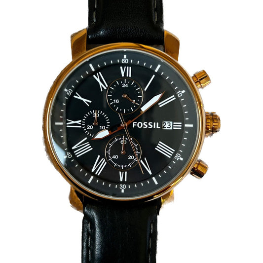 Reloj Fossil Hombre 2013 Cronógrafo Negro Dorado Gama Alta