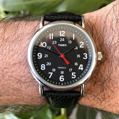 Reloj Timex Hombre 2011 Indiglo 40mm Dial Negro Weekender