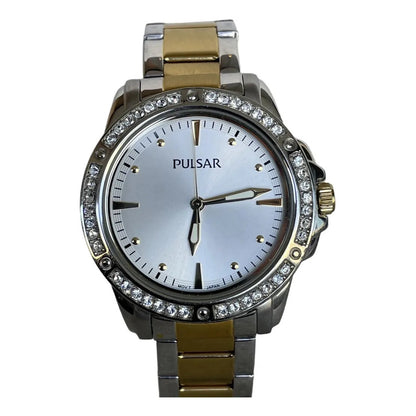 Reloj Pulsar By Seiko Mujer Años 2010s Bisel Con Cristales Vj21