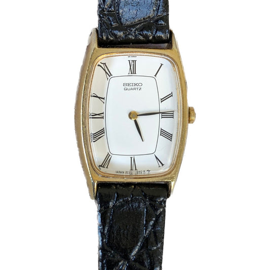 Reloj Seiko Mujer Vintage 1985 Ultrafino Art Deco Roman Dial